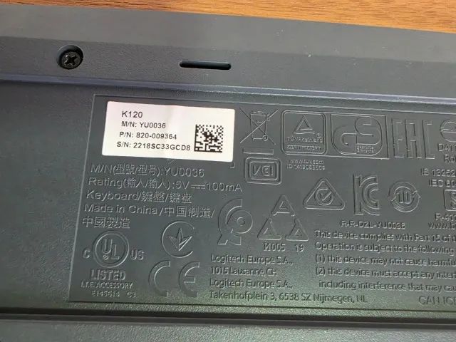 Kit Teclado K120 e Mouse Logitech NOVO - Foto 5