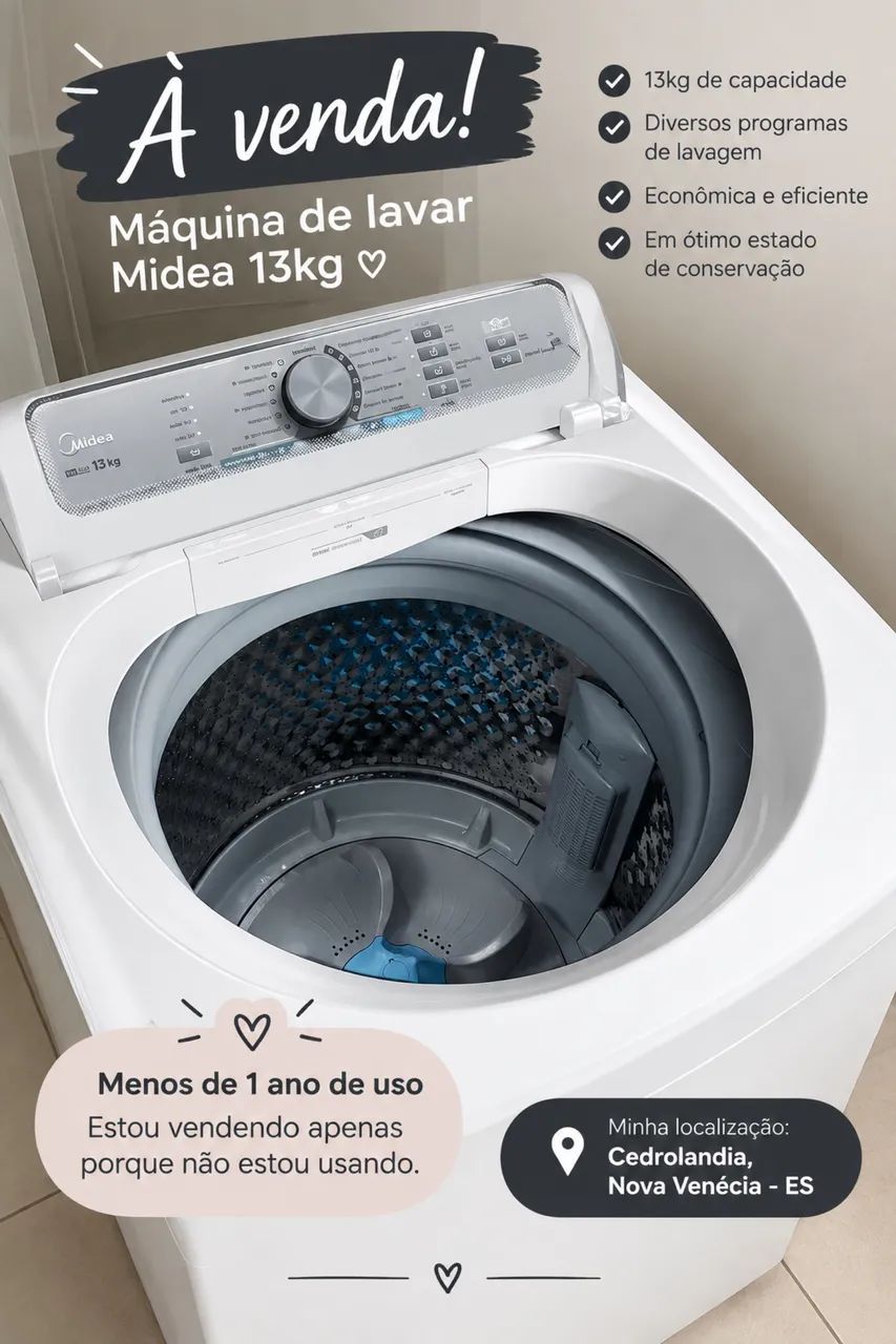 Máquina Midea 13kg