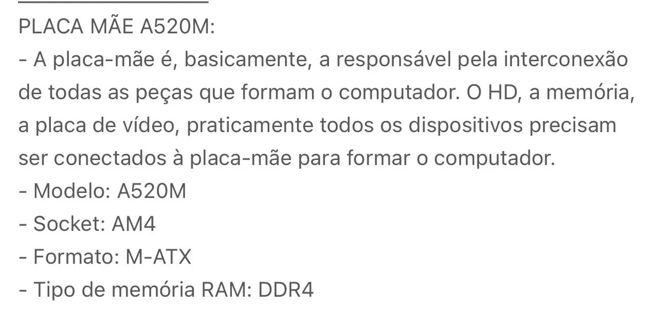 Placa Mãe A520-M Mancer nova!! - Foto 3