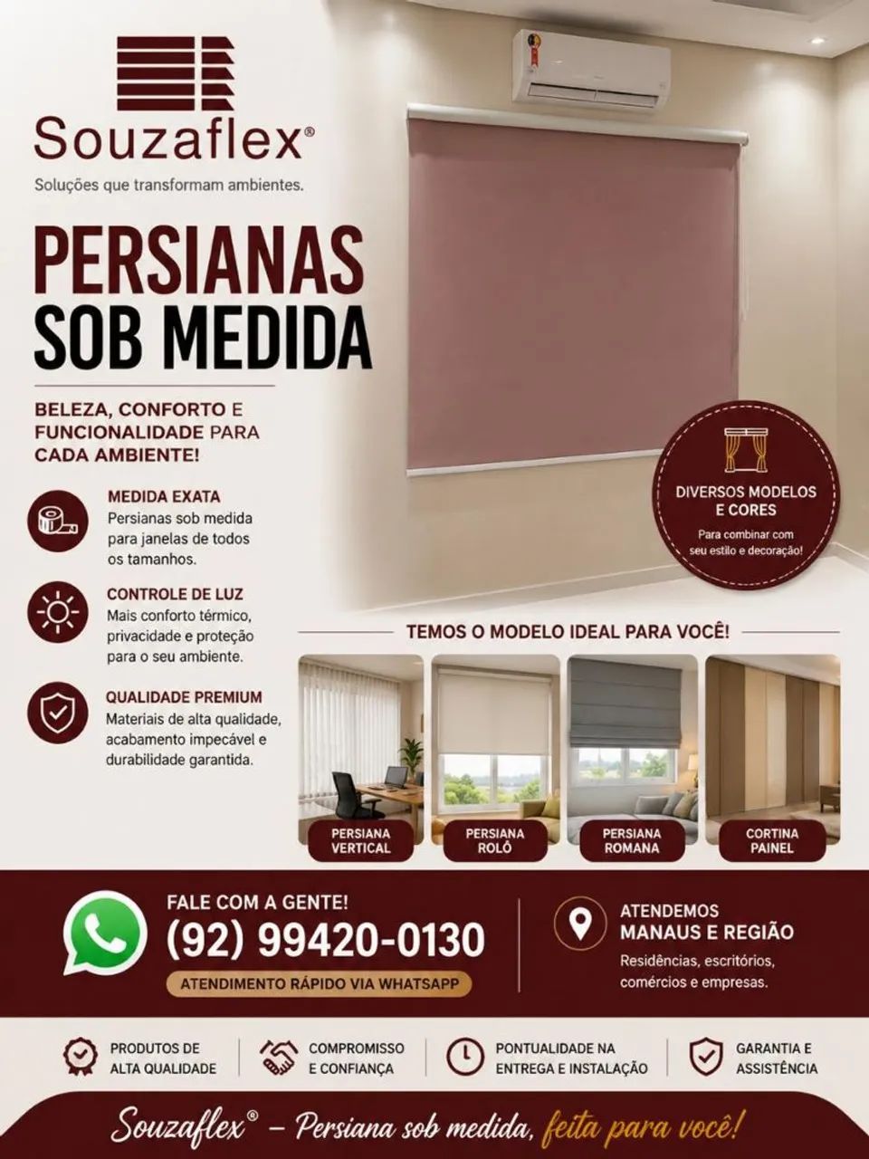 Persiana Com Sofisticação e Praticidade:  que Transformam Ambientes.