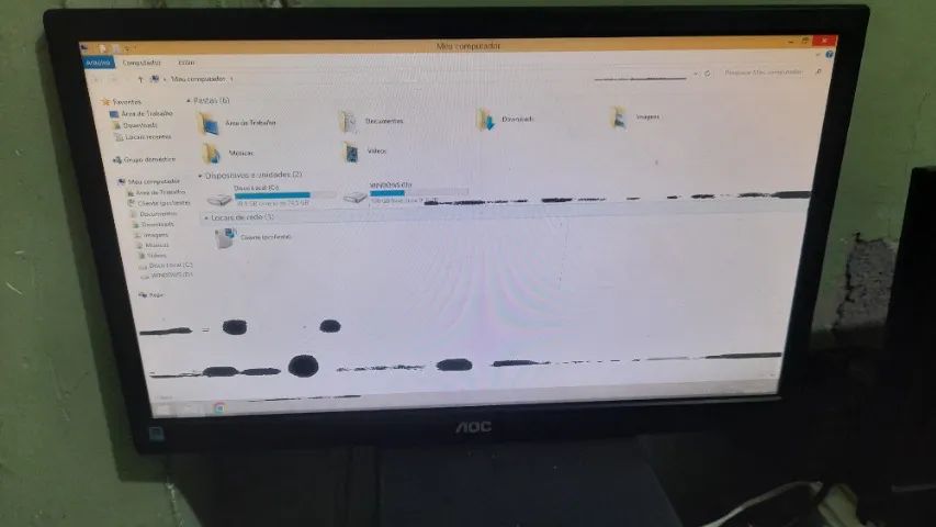 Monitor Aoc E970swnl Imagem Com Manchas - Foto 2