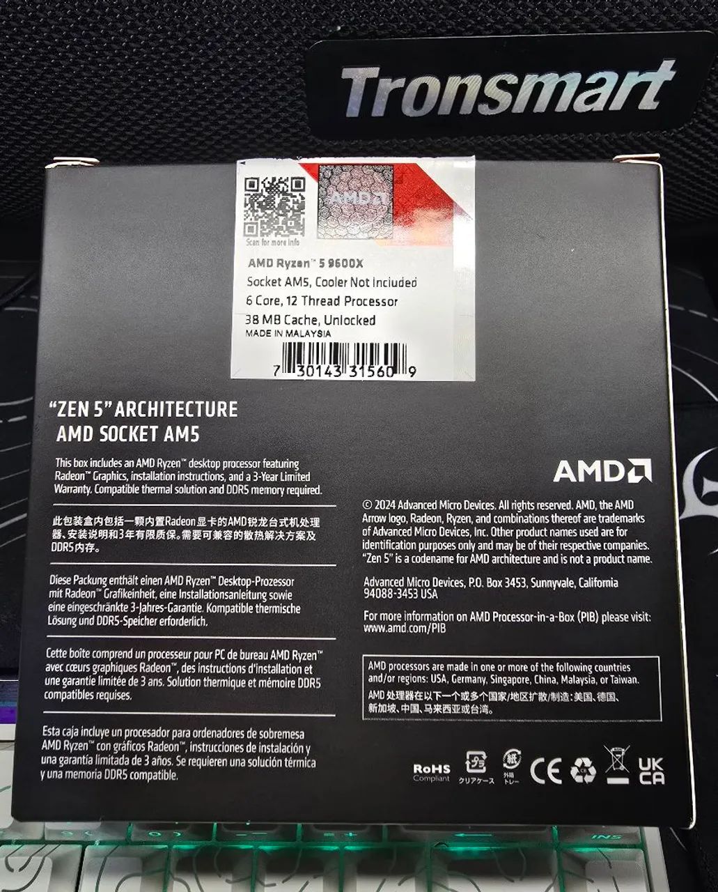 Processador AMD Ryzen 5 9600X! - Foto 3