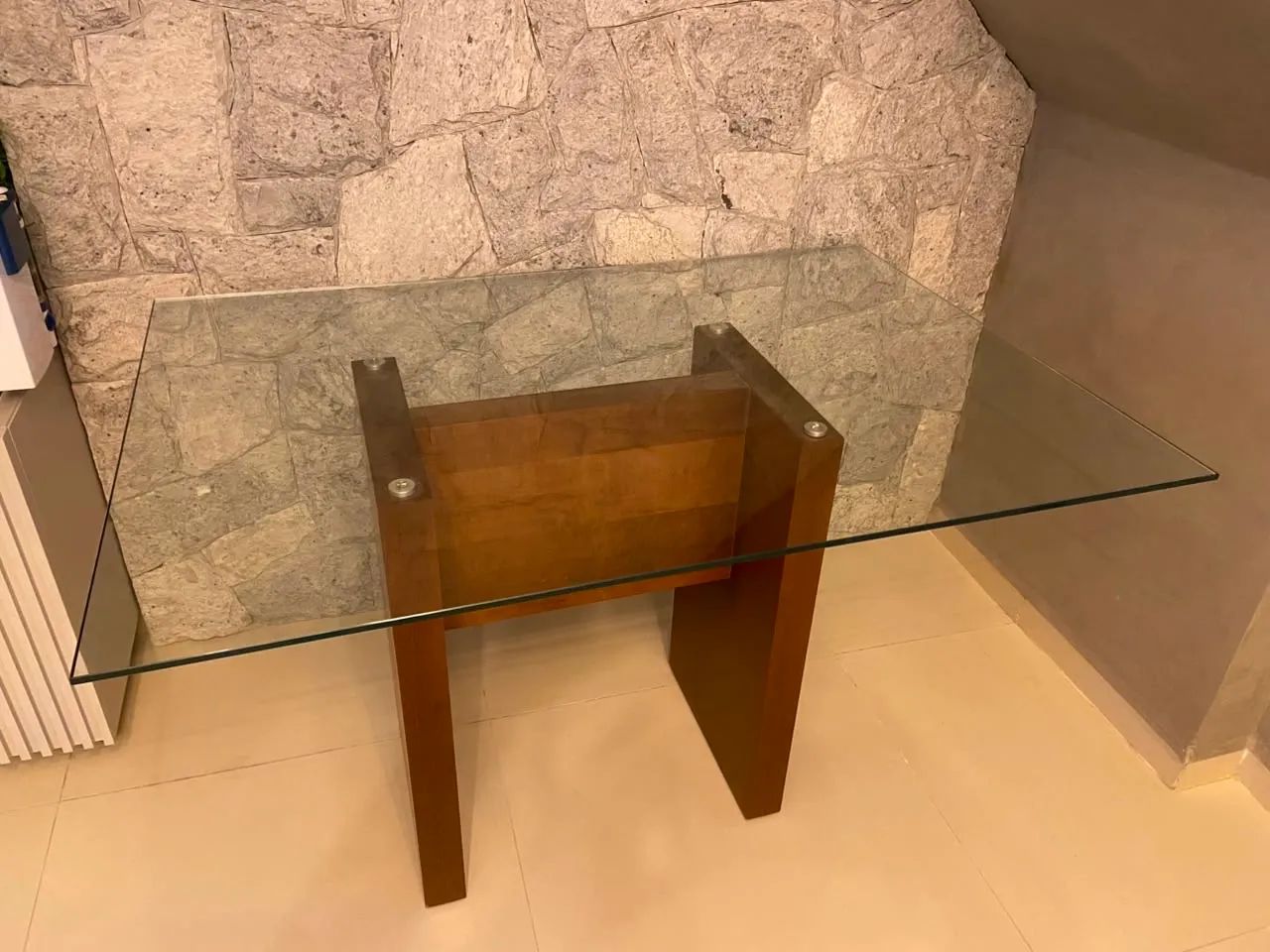 Vende-se mesa vidro e madeira  - Foto 2
