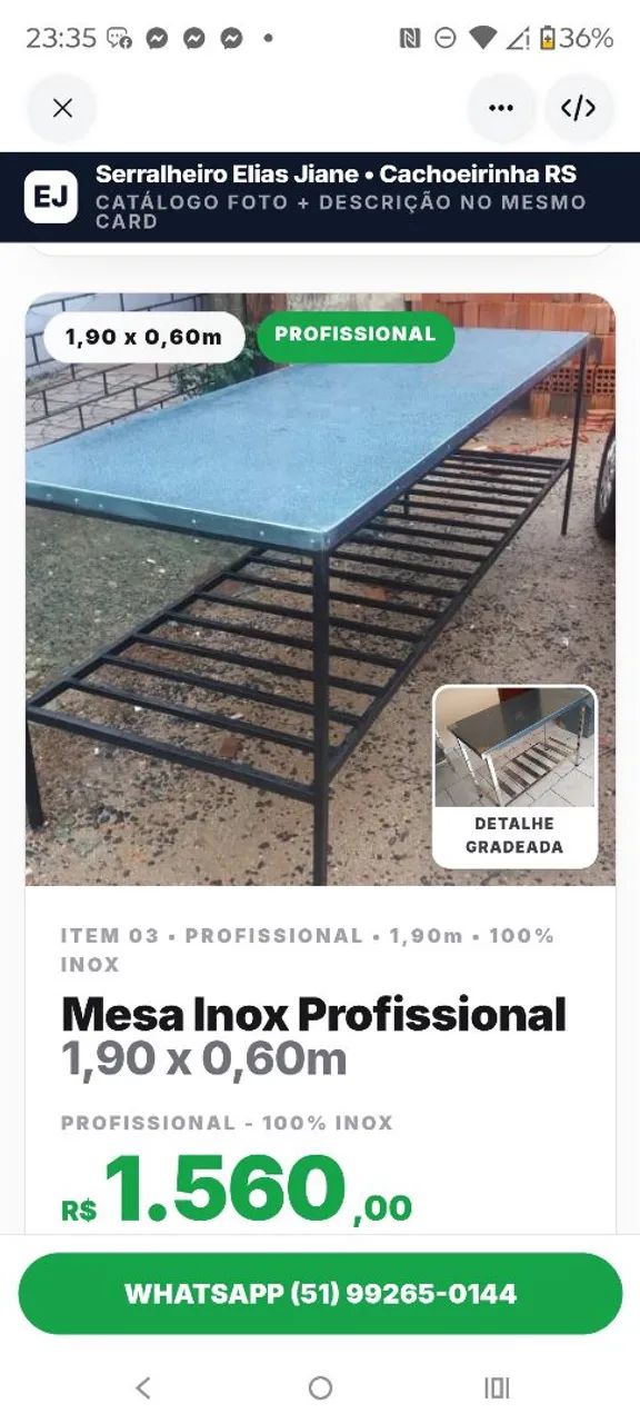 Mesa inox  - Foto 2