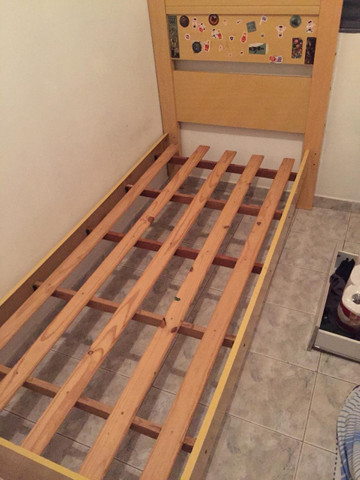 Cama solteiro marfim