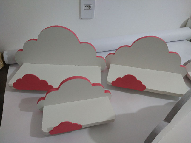 Kit Prateleiras infantil tema nuvem - Foto 3