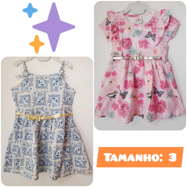 Kit 2 Vestidos Infantil Brandili