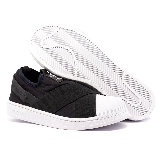 tênis adidas originals superstar slip on w preto