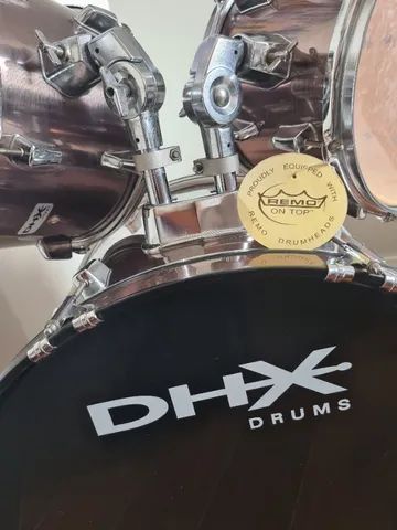 Bateria Profissional nova importada DHX, Remo drumshead - Foto 2