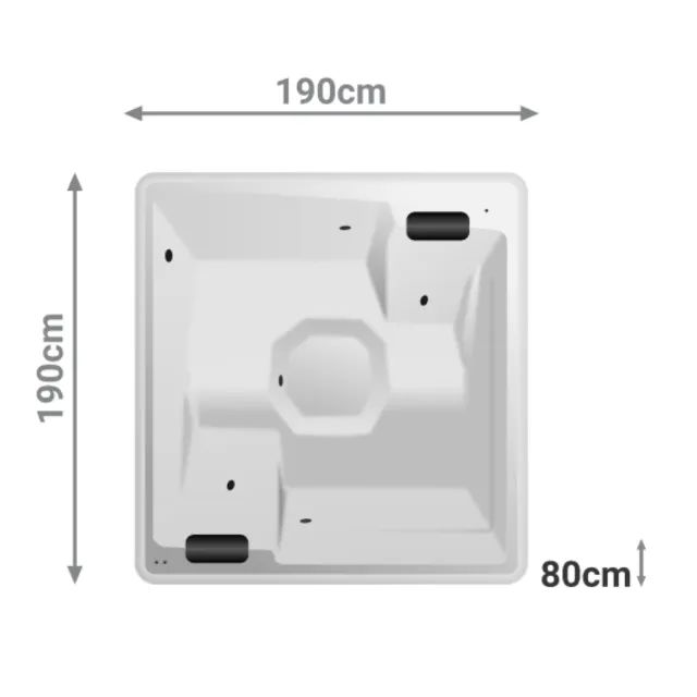 Ofuro/spa para 4 pessoa quadrado - preço direto de fábrica - promoção - Foto 3