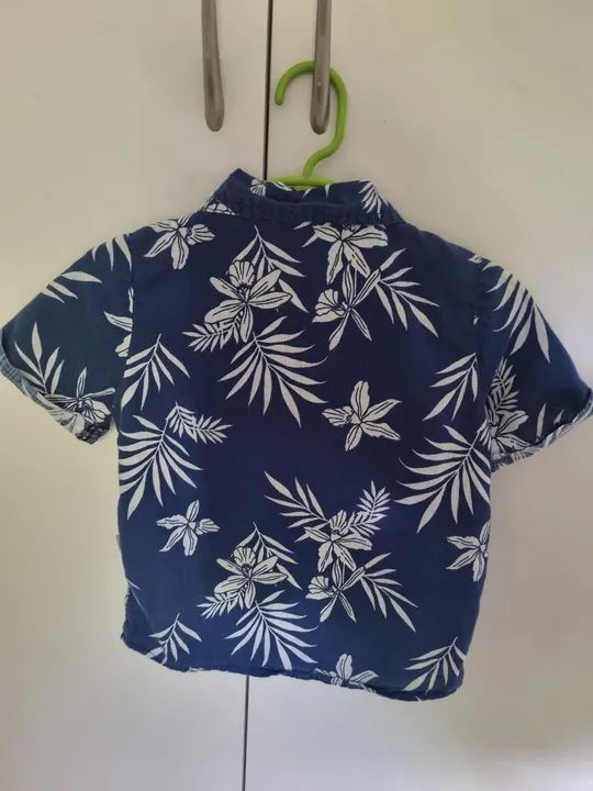 Camisa floral para bebê, tam. M - Foto 2