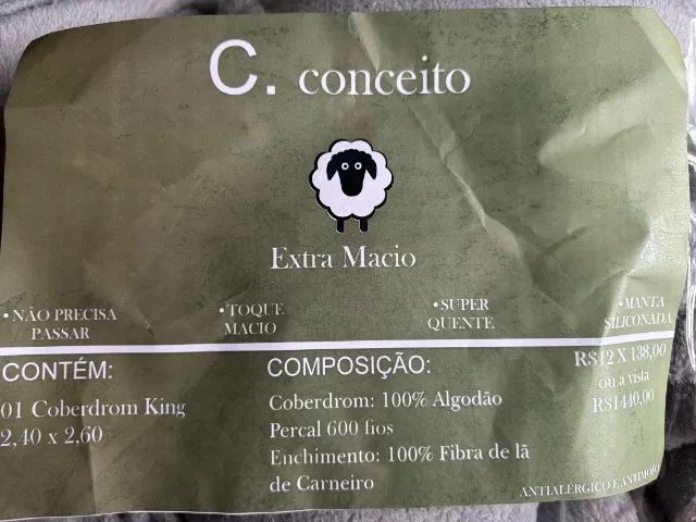 Coberdrom King 2,40 x 2,60 - pele de carneiro - Foto 6