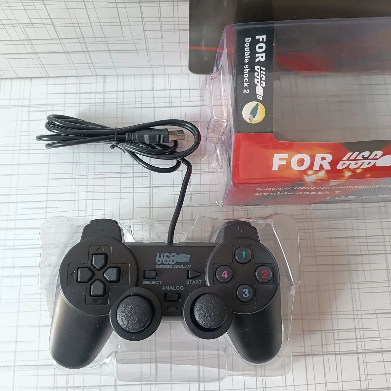 Controle USB para Playstation 2 - Novo
