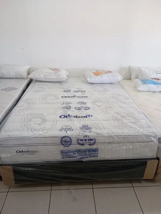 Cama Box Queen Ortobom Freedon de mola ensacada 32cm. - Foto 5