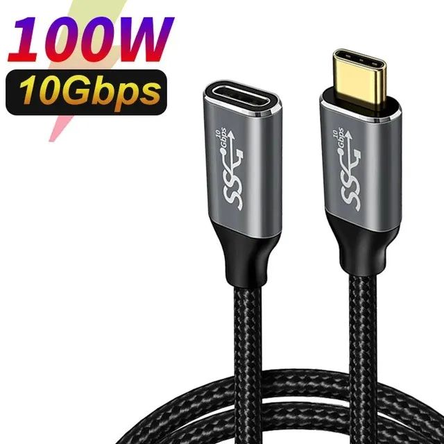 Cabo extensor Usb C 3.2 10gbps 1,5m Pd 100w