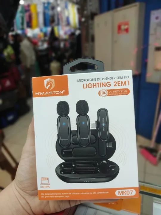 Microfone de lapela wireless 2x iPhone 