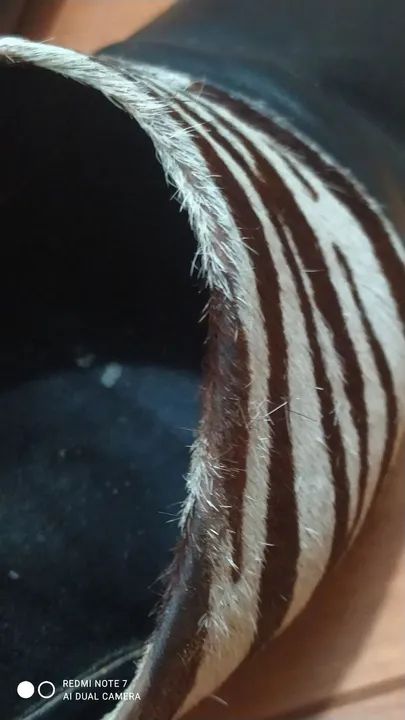 Mule + Bolsa animal printei couro natural  - Foto 5