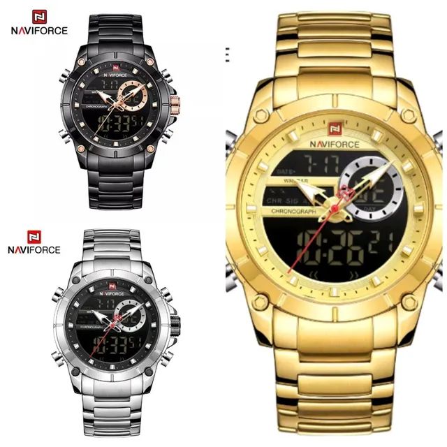 Relógio naviforce original aprovar de água 