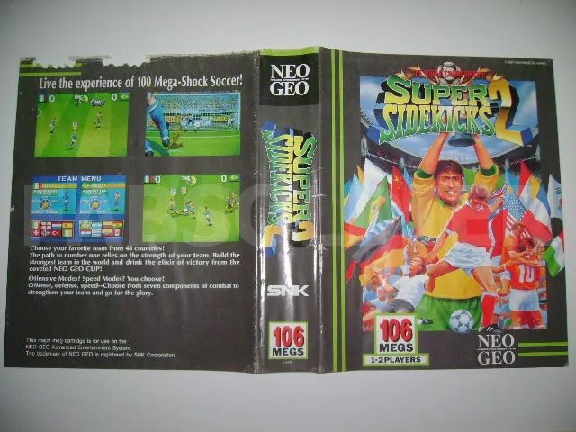 Encarte Super Sidekicks 2 Original Americano Neo-geo Aes!