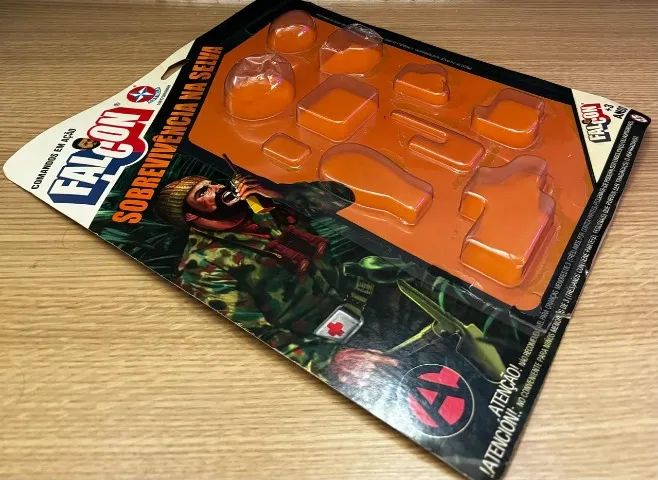 Cartela Vazia Boneco Falcon Sobrevivência Na Selva - Estrela Item De Colecionador - Foto 2