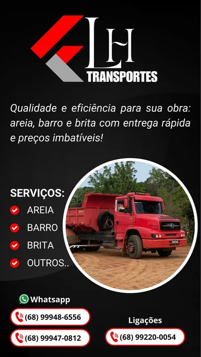 Areia lavada,areia suja,barro e brita!!!