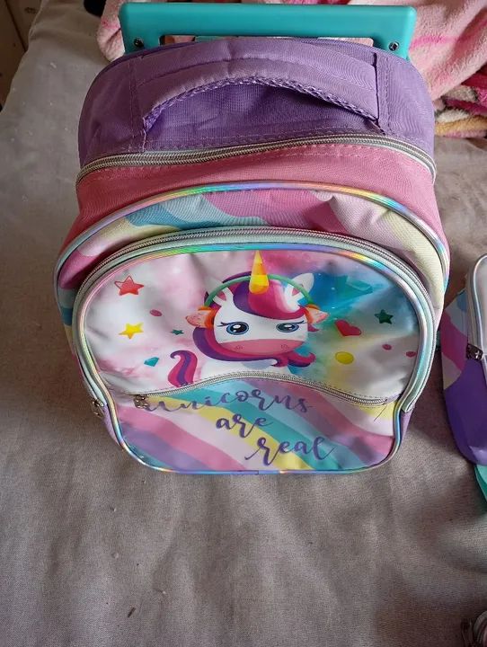 Mochila Infantil Unicórnio - kit completo  - Foto 2