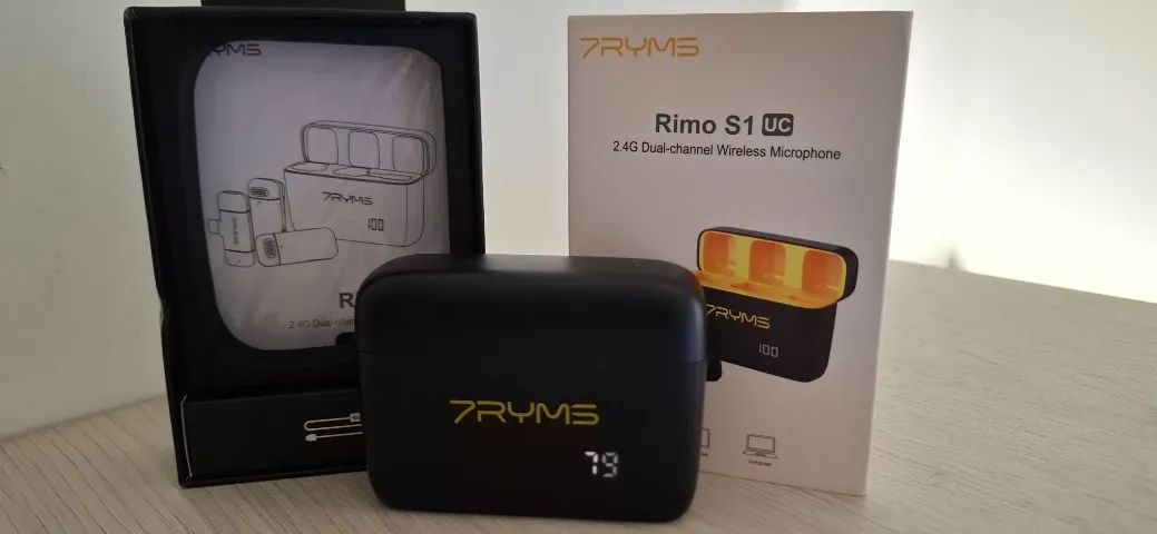 Microfone 7Ryms Rimo S1 Uc Wireless Preto