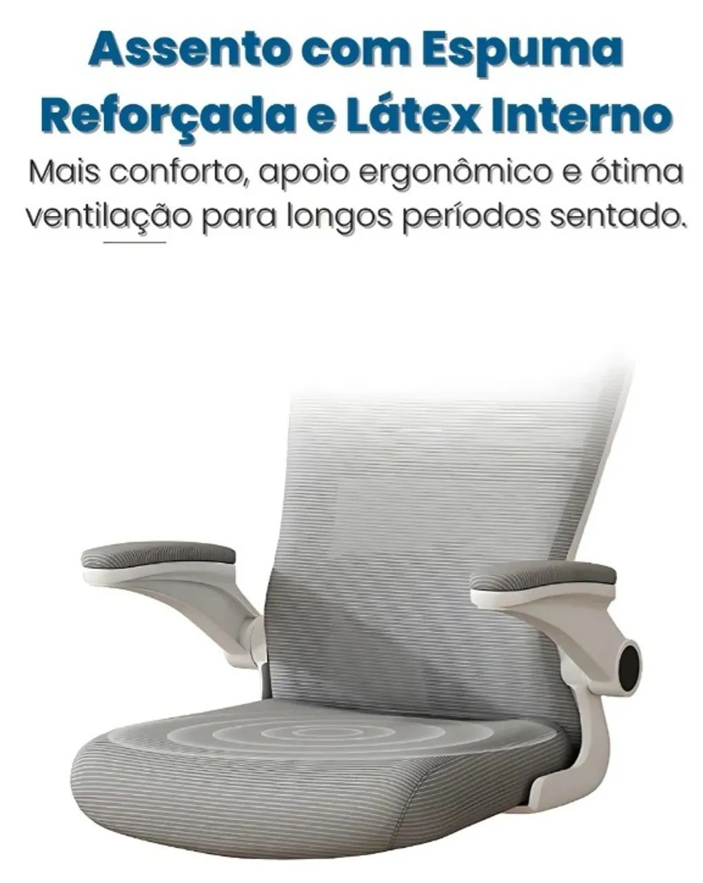 Cadeira Escritório Ergonômica C7 Neo - Proteção Lombar Confortável PREMIUM - Foto 6