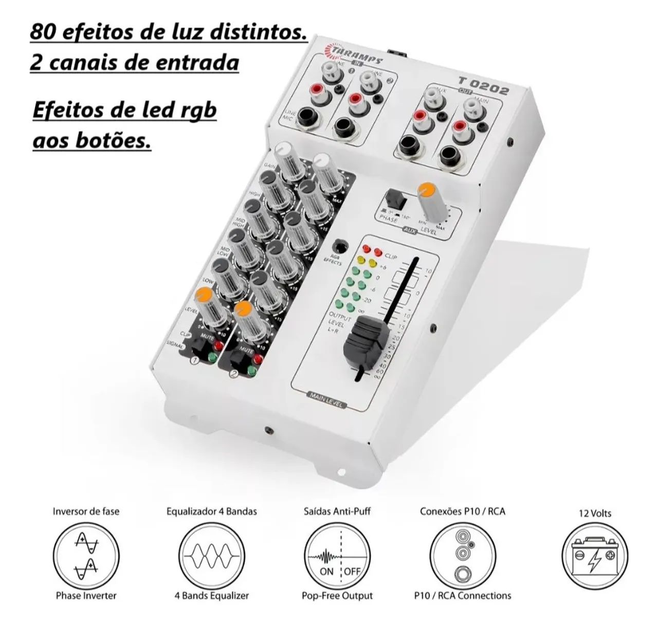 Mesa de áudio taramps T0302 player multicolor  - Foto 3