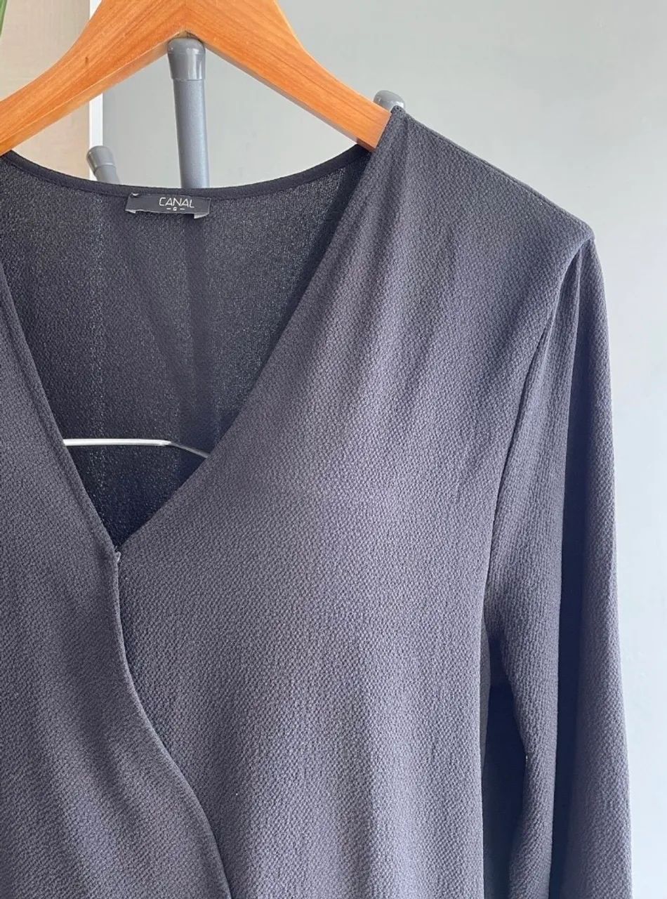 Blusa feminina preta, CANAL - Foto 2