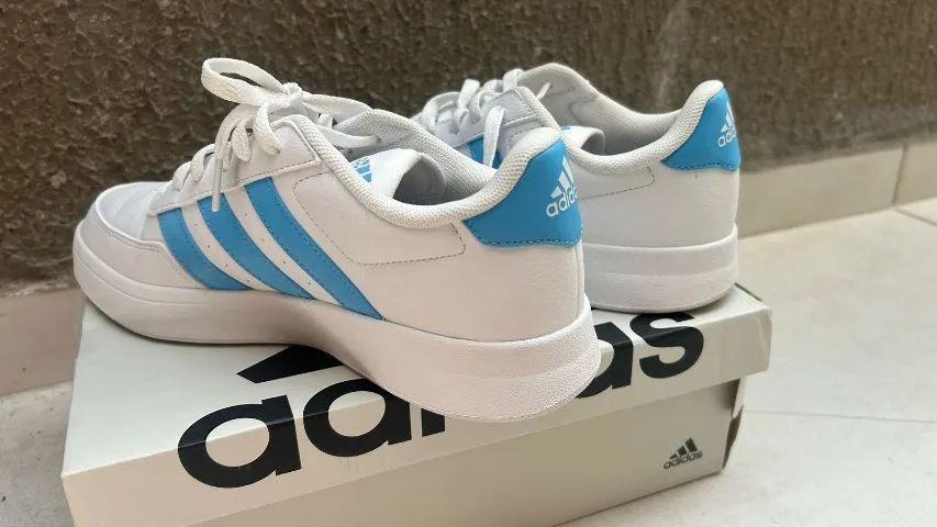 Tênis Adidas Breaknet Azul/Branco Novíssimo! - Foto 3