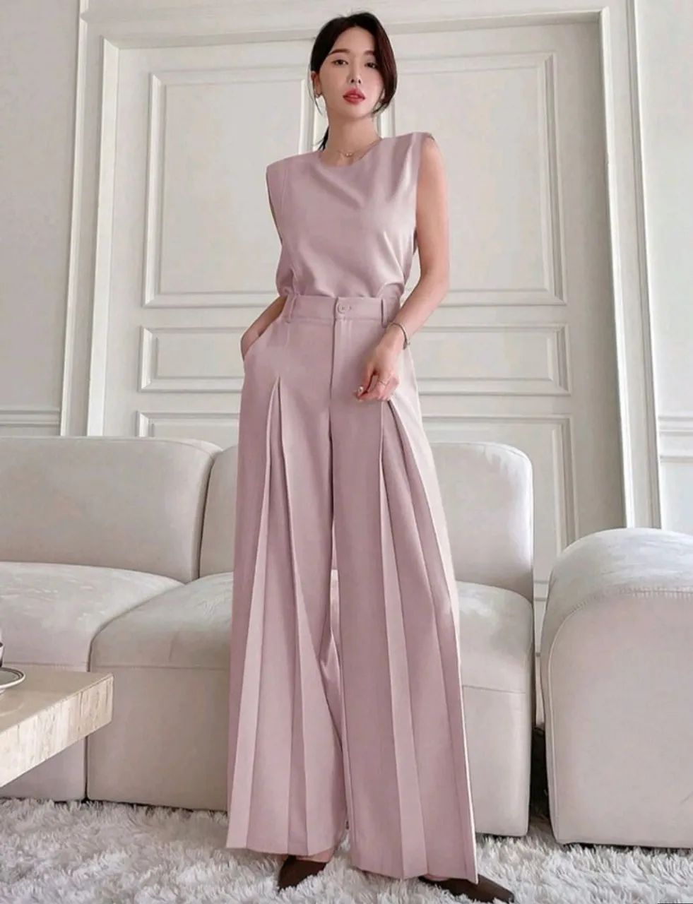 Conjunto feminino alfaiataria rose - elegante e sofisticado, veste do M ao G