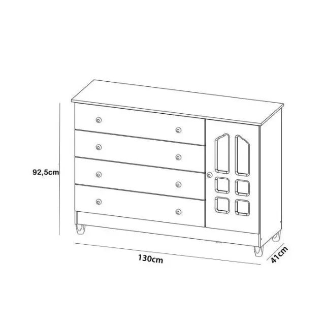 Cômoda de Bebê 4 Gavetas com Fraldário Selena Novo fazemos entrega - Foto 2