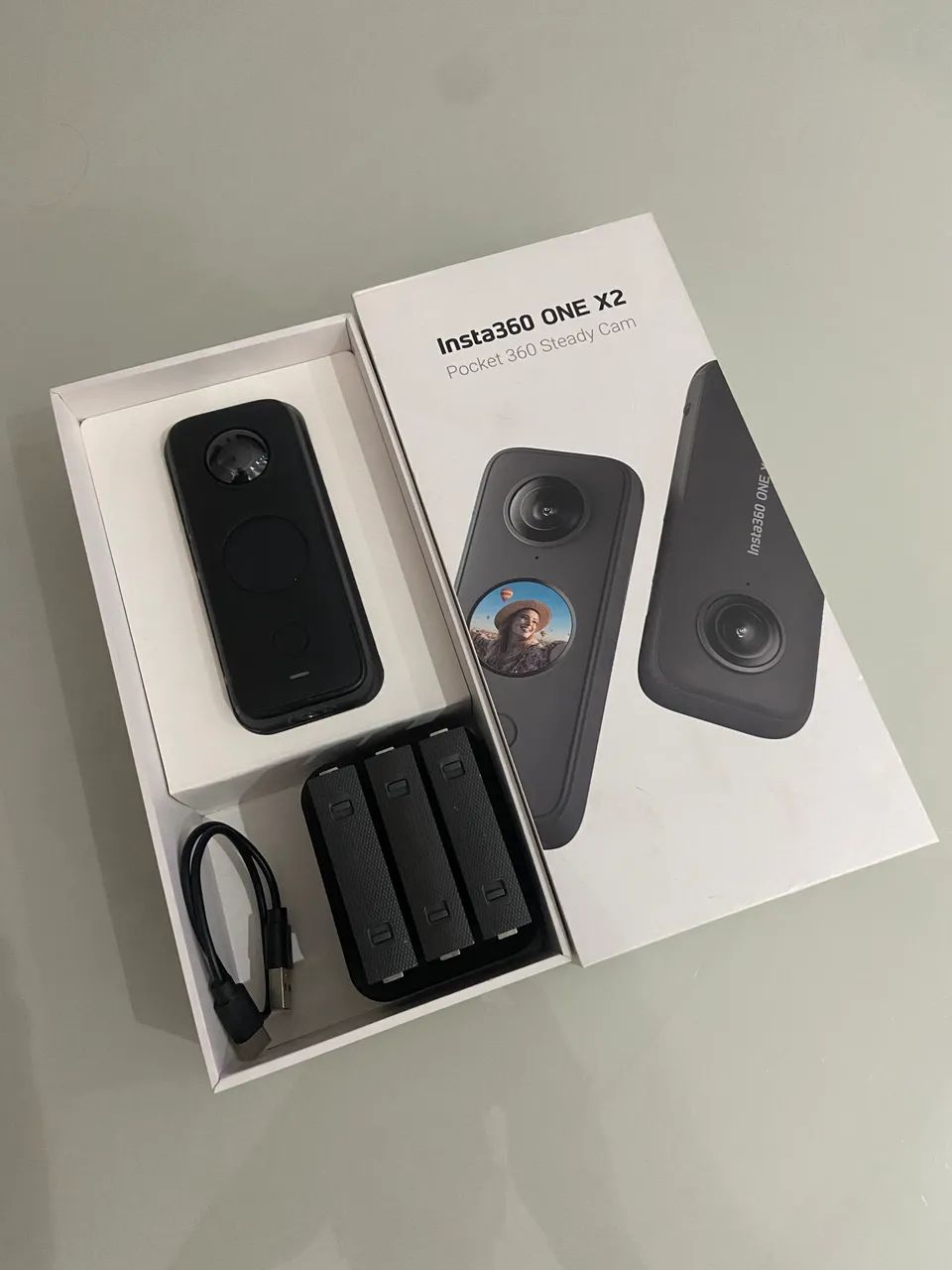 Câmera Insta 360 X2 com 4 Baterias! - Câmeras e Filmadoras - Santa