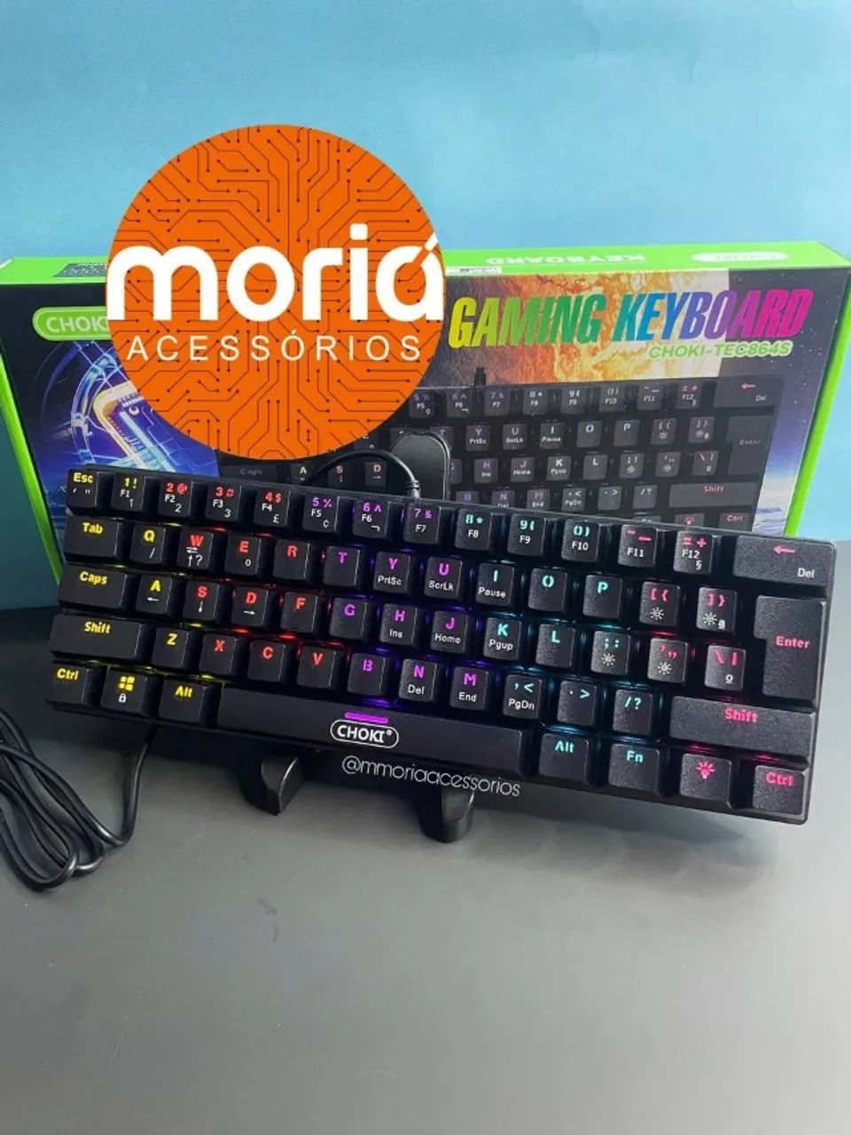 Teclado Gamer Mecânico Led USB CHOKI-TEC864S - Foto 4