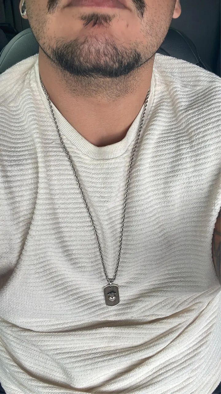 Conjunto cordao e pulseira de prata 925 elo baiano(corda) 