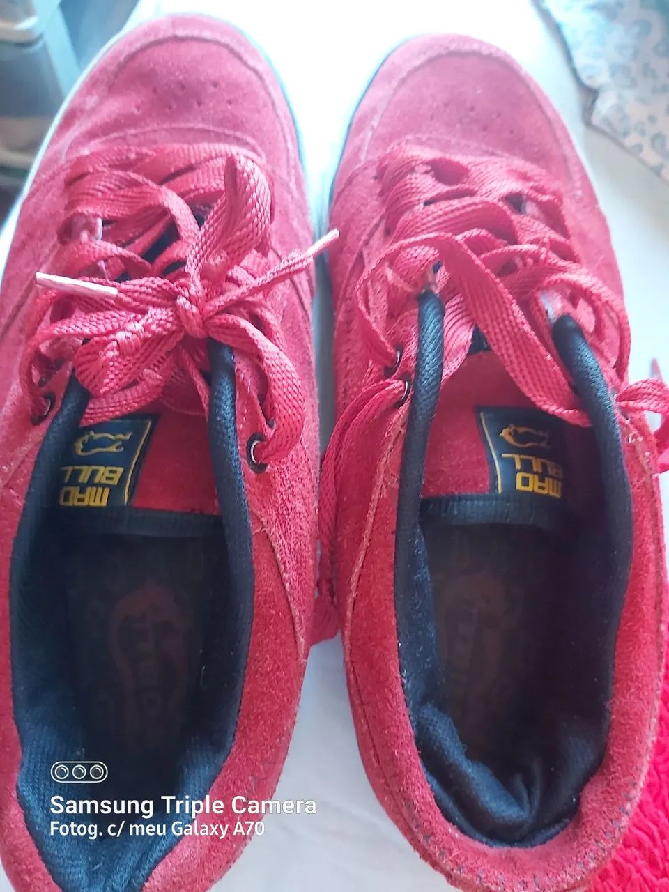 Tênis Mad Bull camurça vermelho 44 - Foto 2