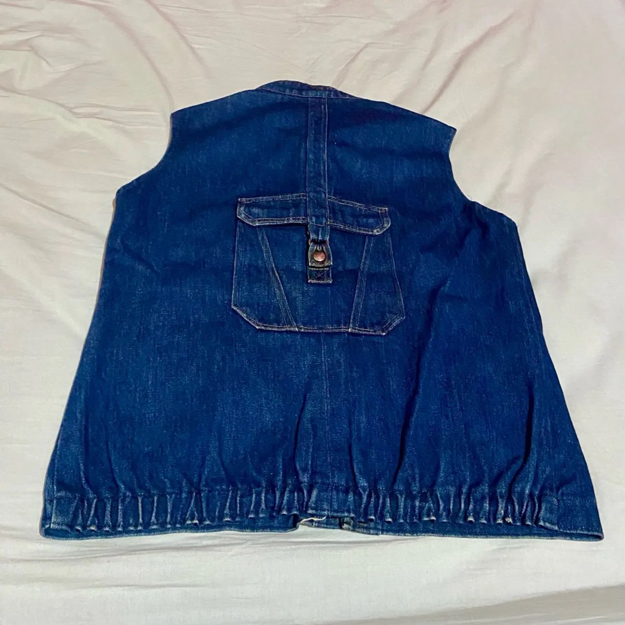 Colete Jeans Vintage com Bolsos - Foto 2