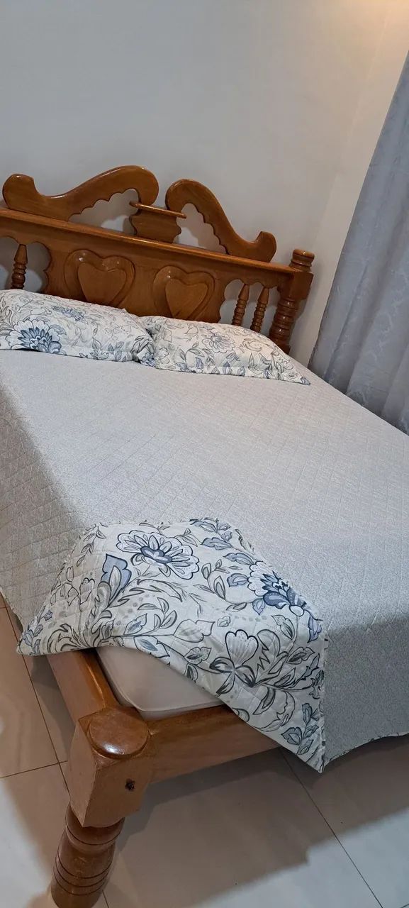 Cama de casal-madeira cerejeira - Foto 2