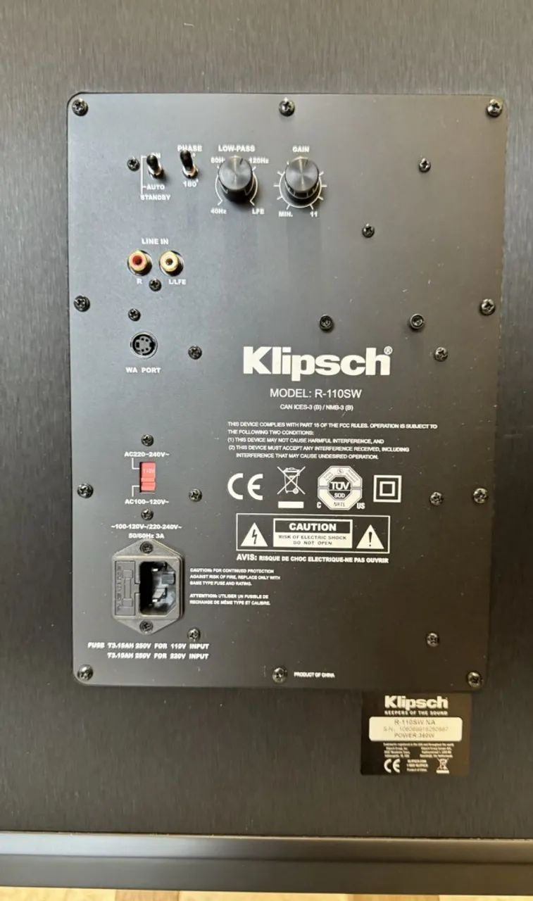 Subwoofer ativo Klipsch R 110sw - Foto 3