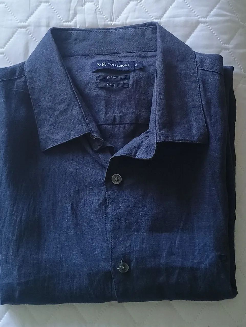 Camisa manga curta de linho VR - Foto 3