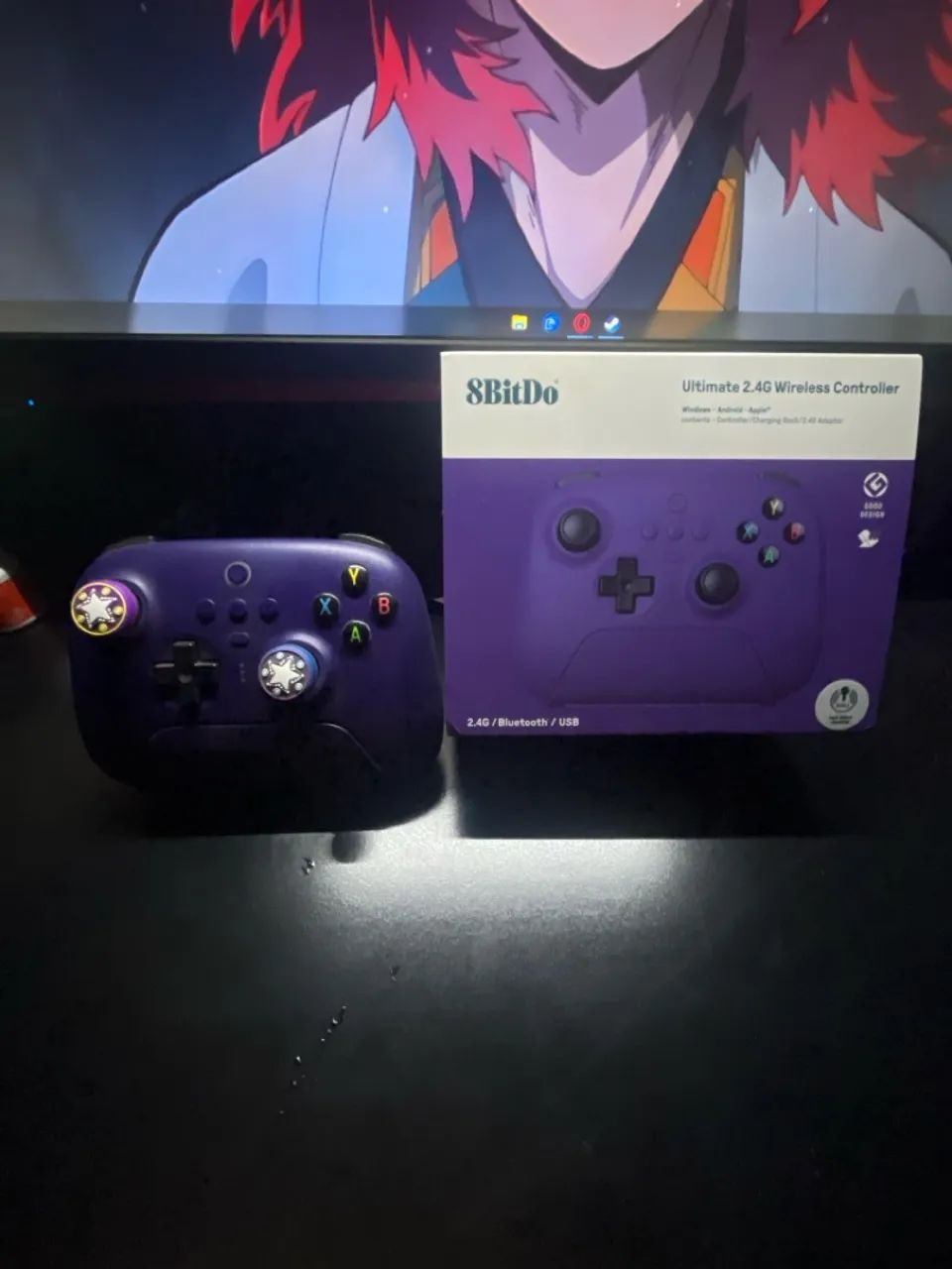 8Bitdo Ultimate 2.4G Wireless Controller, Hall Effect Joystick Update, Purple