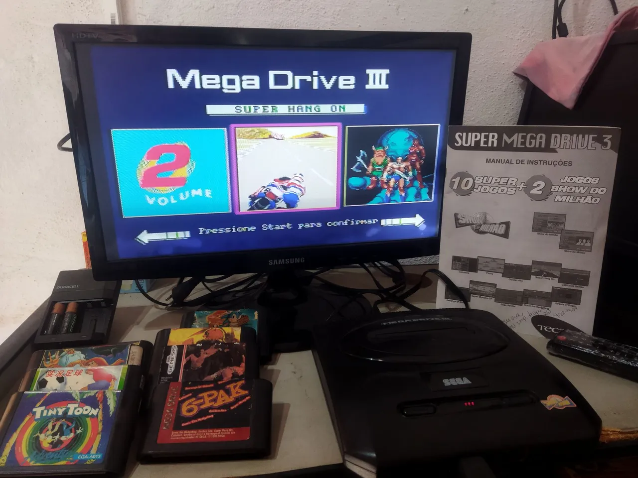 Mega Drive 3 com show do milhão 1 e 2