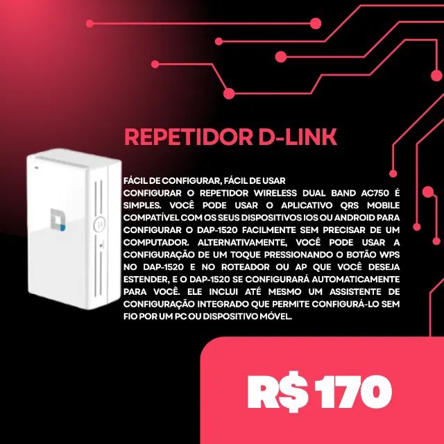 Repetidor Wireless AC750DAP-1520 - Foto 2