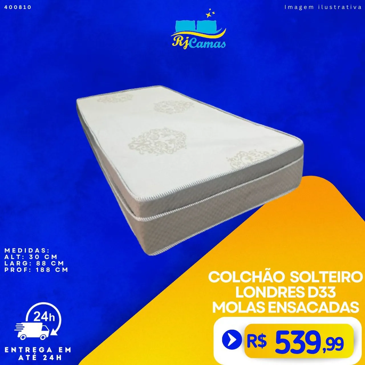 COLCHOES MOLAS ENSACADAS D33 SOLTEIRO/ CASAL 25CM