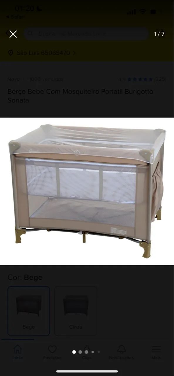 Berço Bebe Portátil 