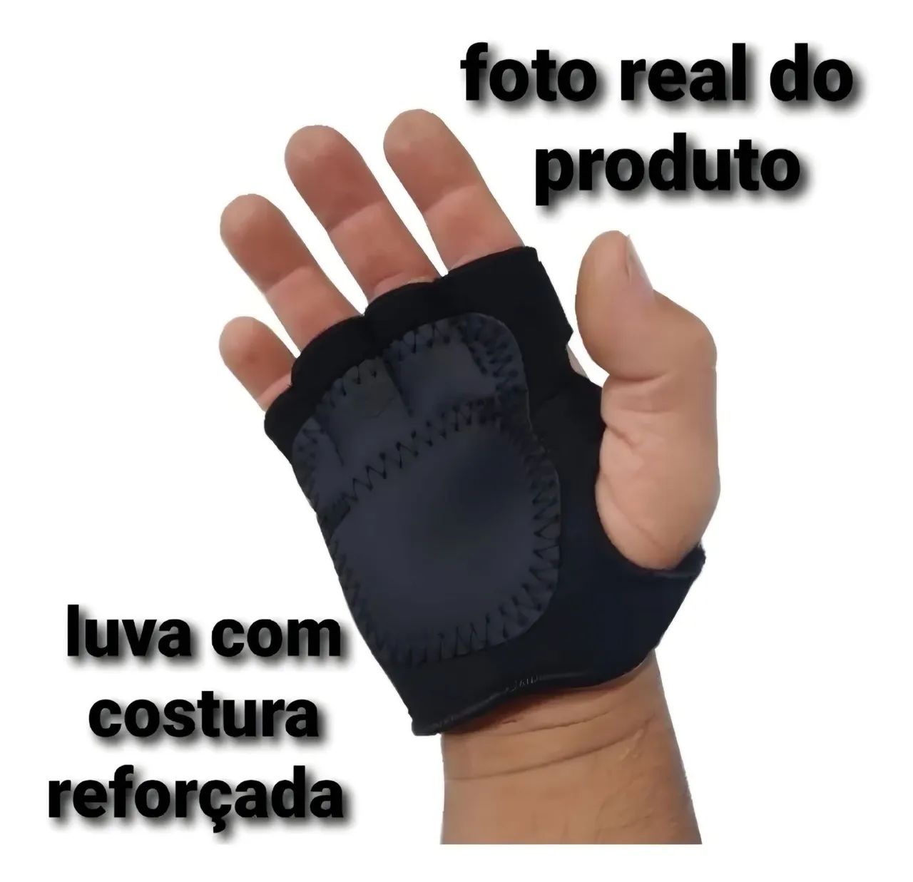 Luvas de ginástica com proteção para levantamento de peso - Foto 3