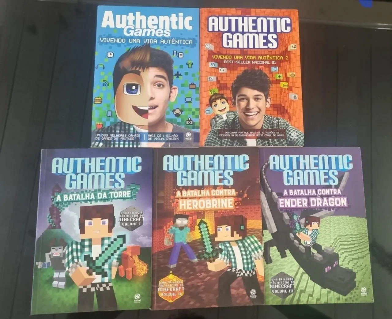 Coleção livros Authentic Games - Minecraft (Vivendo uma vida autêntica + A trilogia)