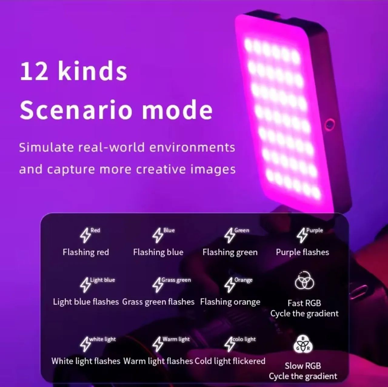  Iluminação Led Profissional - M140 RGB Pocket Fill Light  - Foto 3
