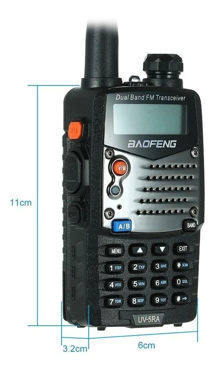 Radio HT UHF+VHF+FM Baofeng UV-5RA 5W Original Novo Pronta Entrega - Foto 3